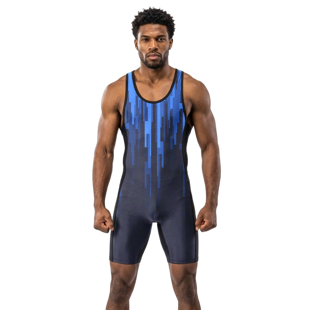 O2TEE Men's Sleek Tech Wrestling Singlet for Athletes