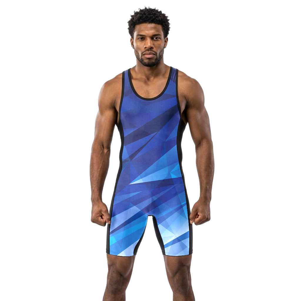 O2TEE Men's Sleek Tech Wrestling Singlet for Athletes