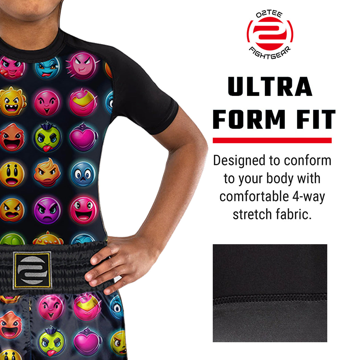 Kids Pro BJJ Rash Guard Muay Thai Shorts MMA Sports Suit