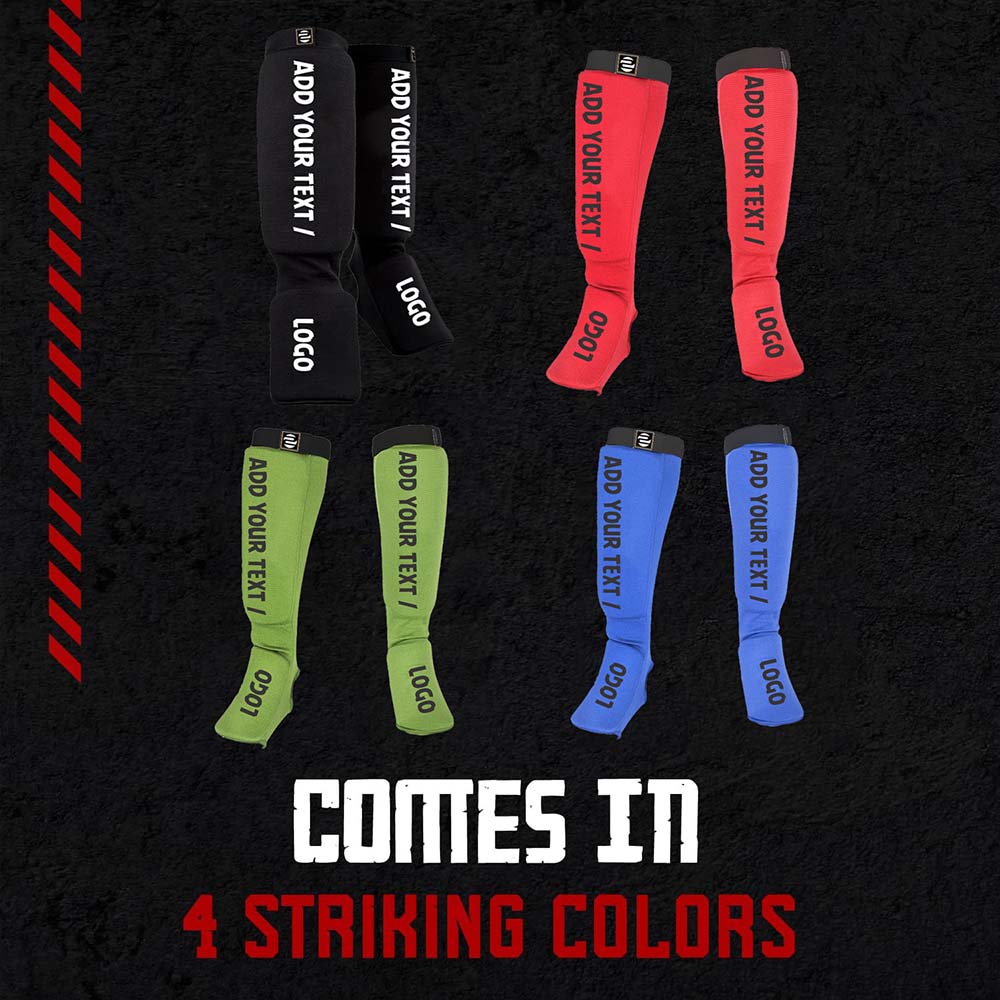 Custom Men MMA Muay Thai Shin Pads for Sparring and Training