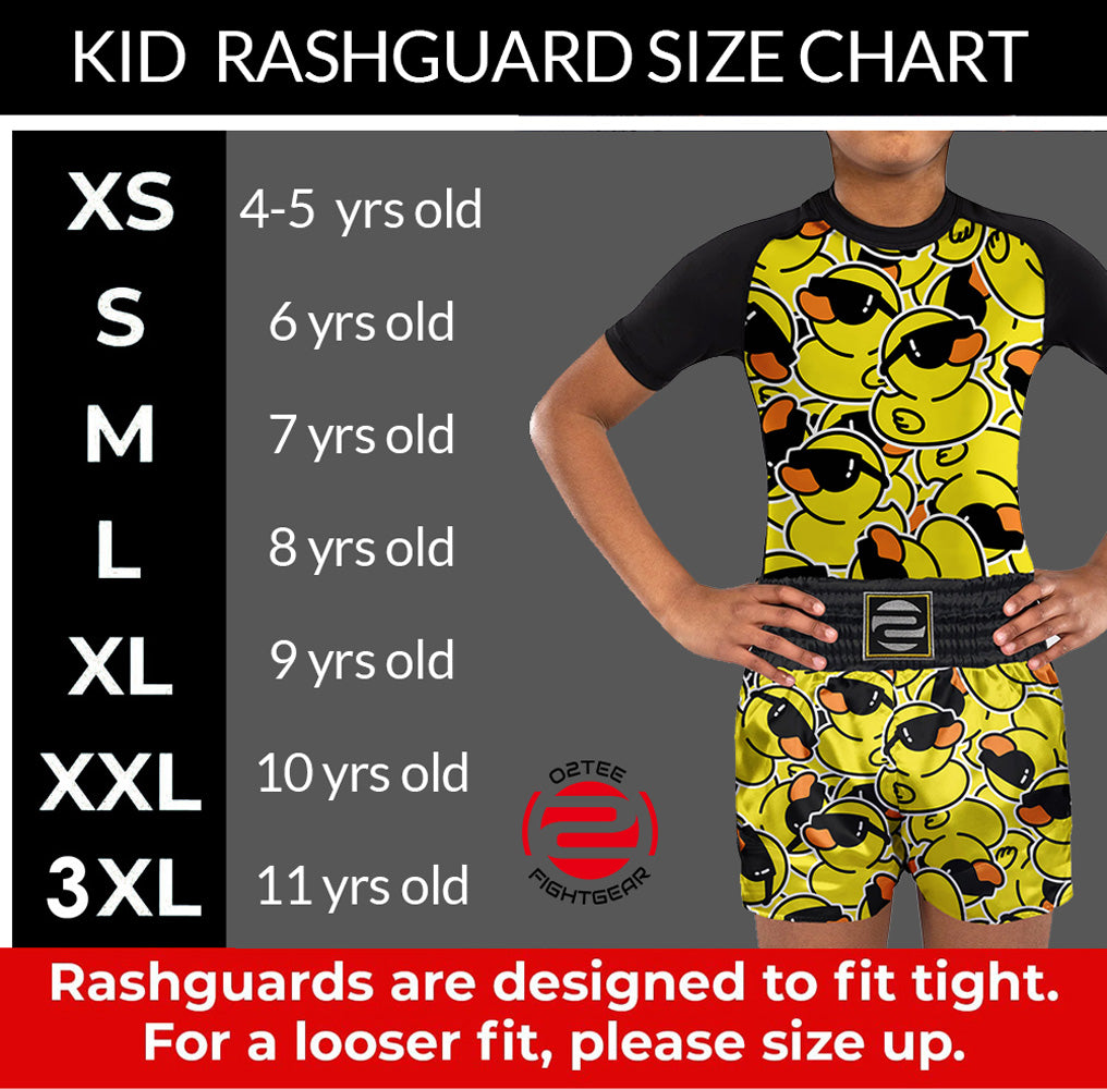Kids Cartoon Rash Guard Muay Thai MMA Sports Suit