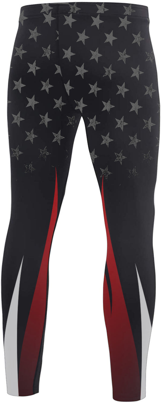 Men's Fire Star Compression Pants-BJJ/MMA Spats