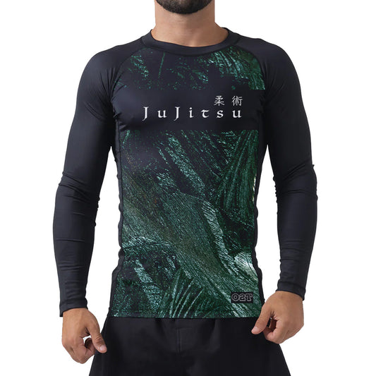 O2TEE Premium Grade BJJ Rashguard - Long Sleeve Jujitsu Training Top