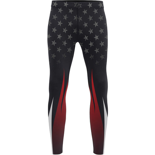 Men's Fire Star Compression Pants-BJJ/MMA Spats