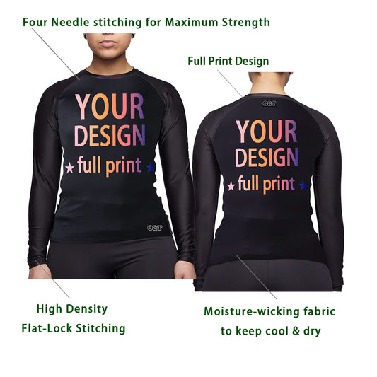 Custom Women's NOGI Rash Guard Compression Shirt