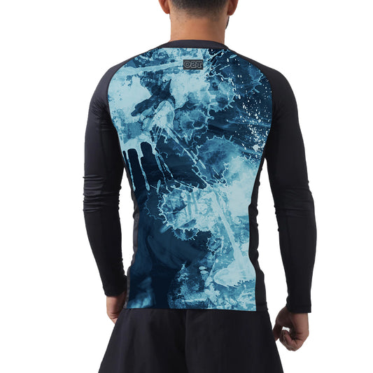 O2TEE Premium Grade BJJ Rashguard - Long Sleeve Jujitsu Training Top