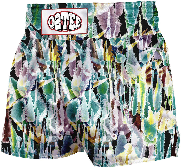O2TEE Scribble Samurai Skull Muay Thai Shorts